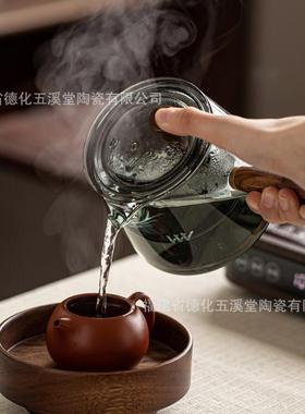 电陶炉煮茶玻璃煮茶壶家用泡茶壶套装耐高温玻璃过滤侧把单壶茶具