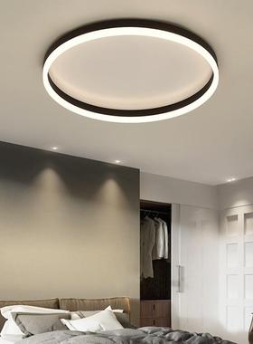 北欧极简主卧室灯时尚创意灯饰现代简约超薄圆形卧室书房餐厅灯具