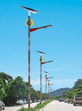 优质铝材太阳能路灯长续航自动感应开关乡村道路小区庭院绿色照明