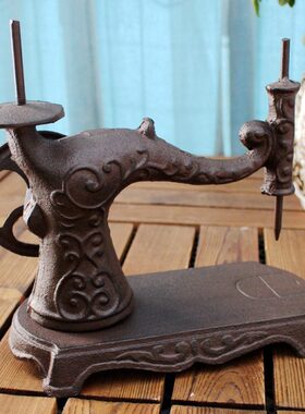 复古怀旧创意个性铸铁工艺品酒吧会所庭院家居装饰老式缝纫机摆件