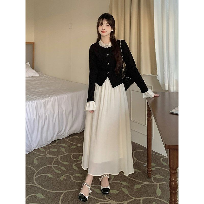 哺乳连衣裙秋冬假两件复古a字长裙产后辣妈款外出显瘦大码喂奶服,淘宝优惠券,粉丝福利购,淘宝优惠卷