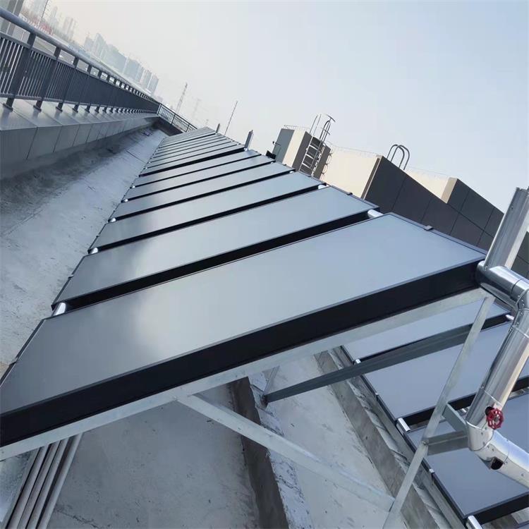 Changshu employee dormitory flat-panel solar collector hot water project combined with air source heat pump water heater