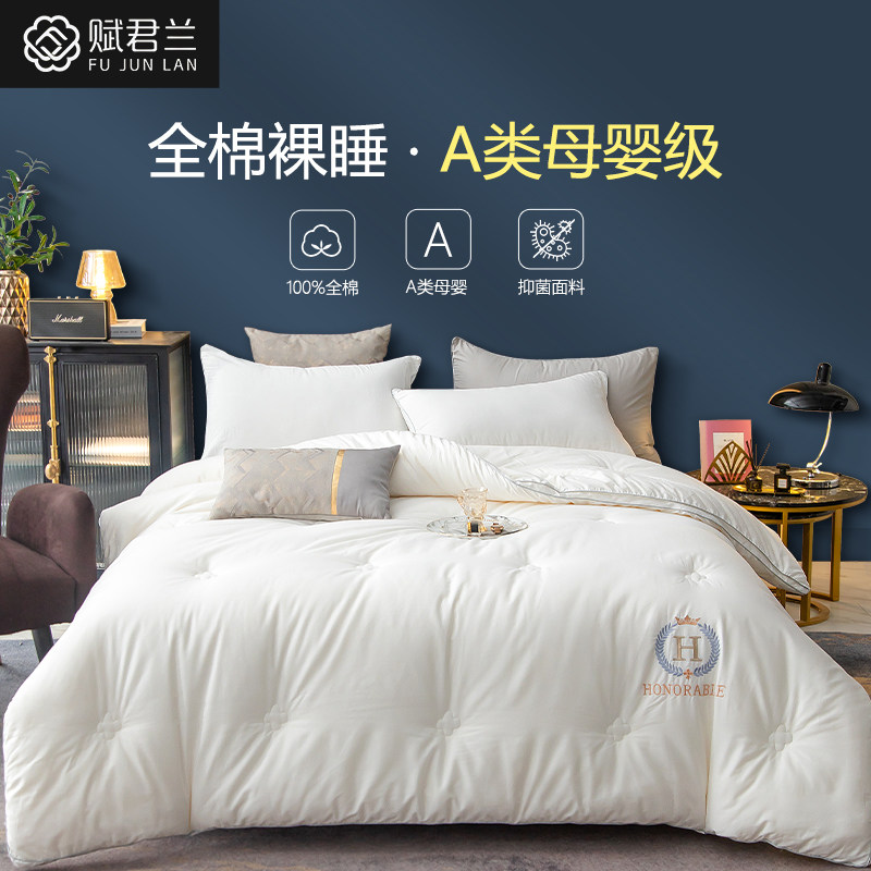 母婴级A类全棉抗菌冬被被子四季通用加厚保暖秋冬家用被芯春秋被,淘宝优惠券,粉丝福利购,淘宝优惠卷