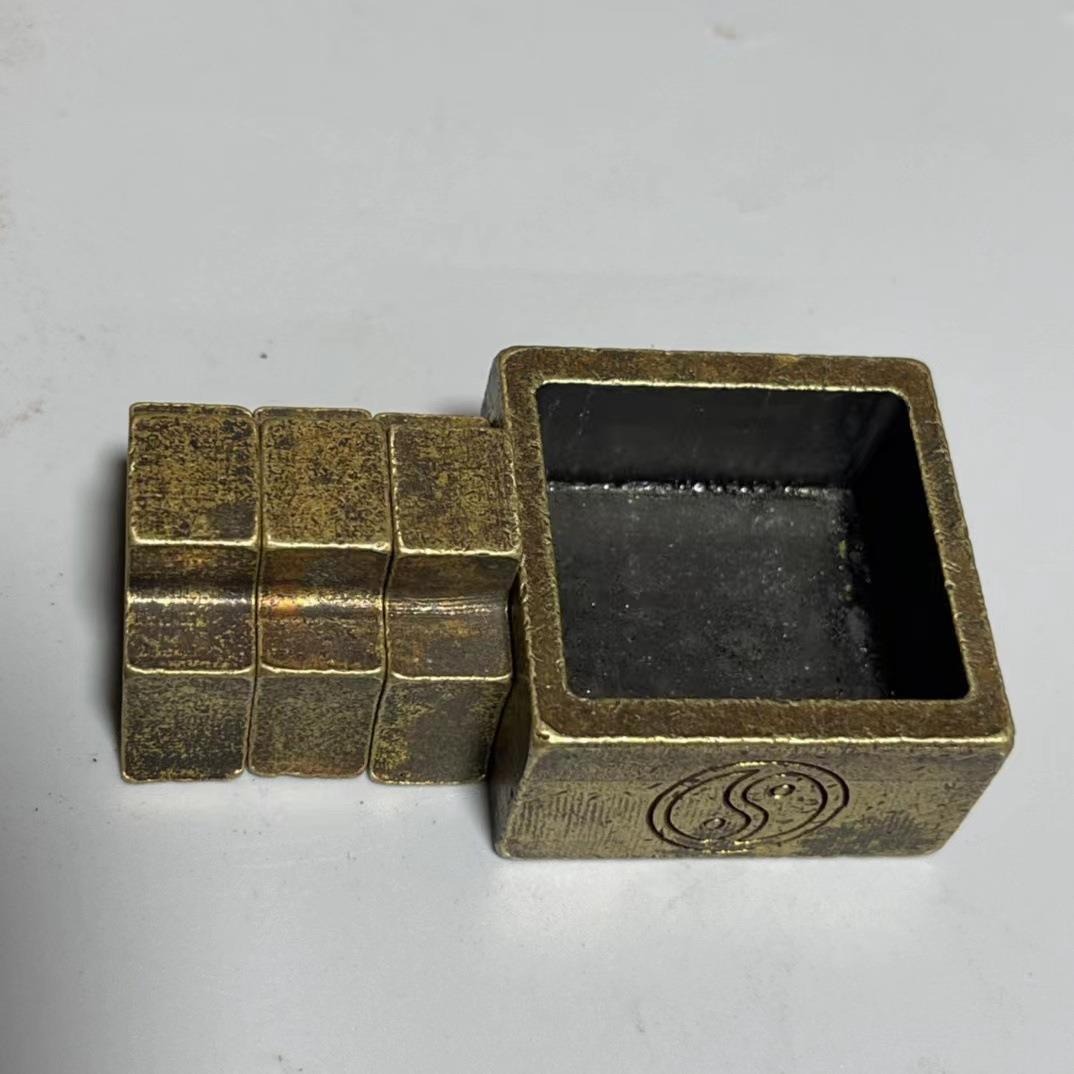 Antique gold and stone seal carvings, bronze seals, one side, four seals, calligraphy and painting seals, collection seals, Dao Jingshi treasure seal ornaments