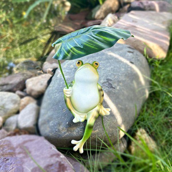 树叶乘凉青蛙摆件鱼池鱼缸微景观布置造景家居桌面树脂装饰品创意,淘宝优惠券,粉丝福利购,淘宝优惠卷