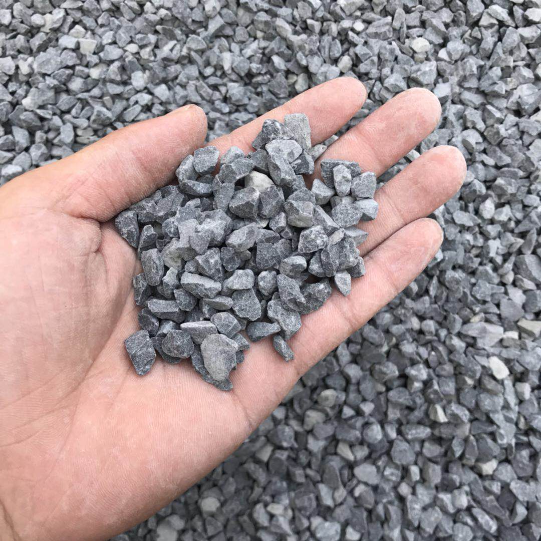 砾石灰色小石子花园装饰石子铺面石尖角碎石N子卵石日式枯山水石 - 图0