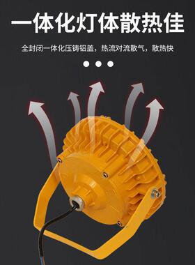 LED圆形防爆灯投光灯黄色防爆灯加油站石油车间化工厂防爆灯
