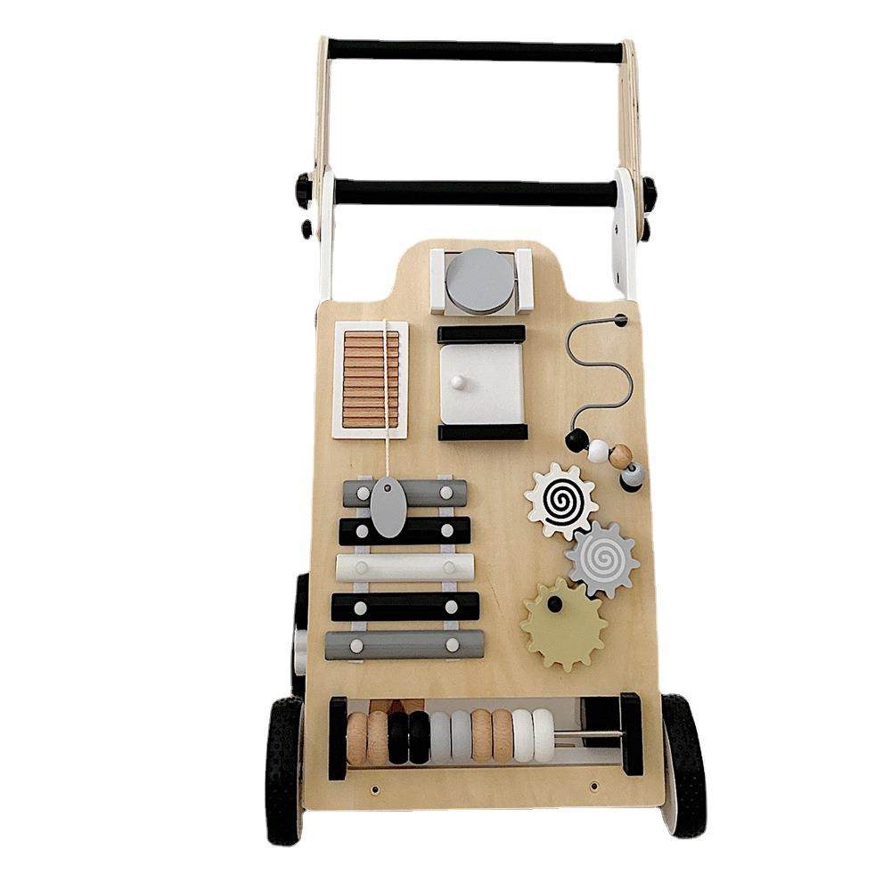 木制儿童多功能学步推车宝宝益智早教敲琴忙碌板木质玩具购物车,淘宝优惠券,粉丝福利购,淘宝优惠卷