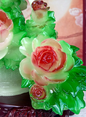 结婚礼物花开富贵牡丹花篮 婚房摆件大号酒客摆厅装饰品家居柜设