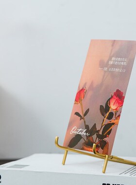 黄铜支架盘子架装k饰展示架轻奢托架卡片收纳架艺术品金属摆件底