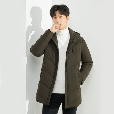 AB 2025冬季时尚冬装休闲经典男士舒适显瘦抗皱连帽羽绒服潮