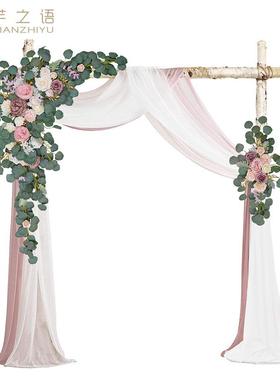 门楣花水牌仿真花婚礼超大拱门花水牌花装饰仿真热销婚庆道具