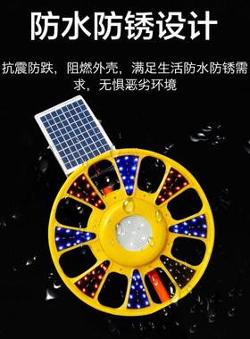 太阳能回旋灯闪光led警示灯路障灯施工回转灯旋转警示灯防追尾