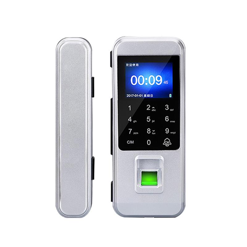 Kemi M20 Glass Door Fingerprint Lock Office Smart Lock Fingerprint Password Swipe Card Remote Control Electronic Lock Time Attendance Machine
