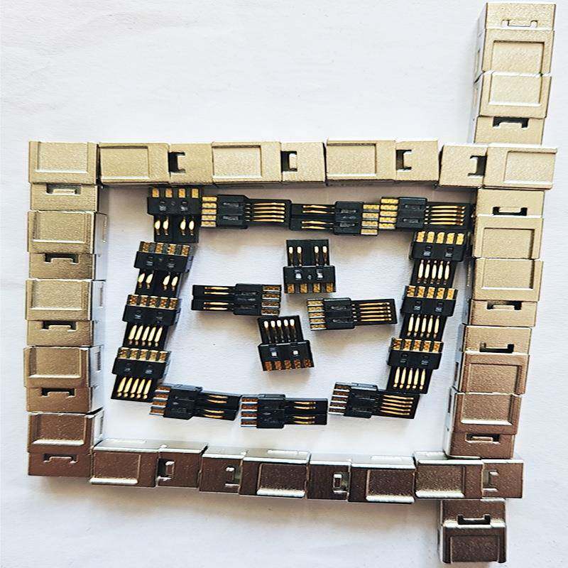 IEEE 1394B 9P焊线插头 连接器 1394B 9PIN 黑胶芯两件式 锌合金 - 图0