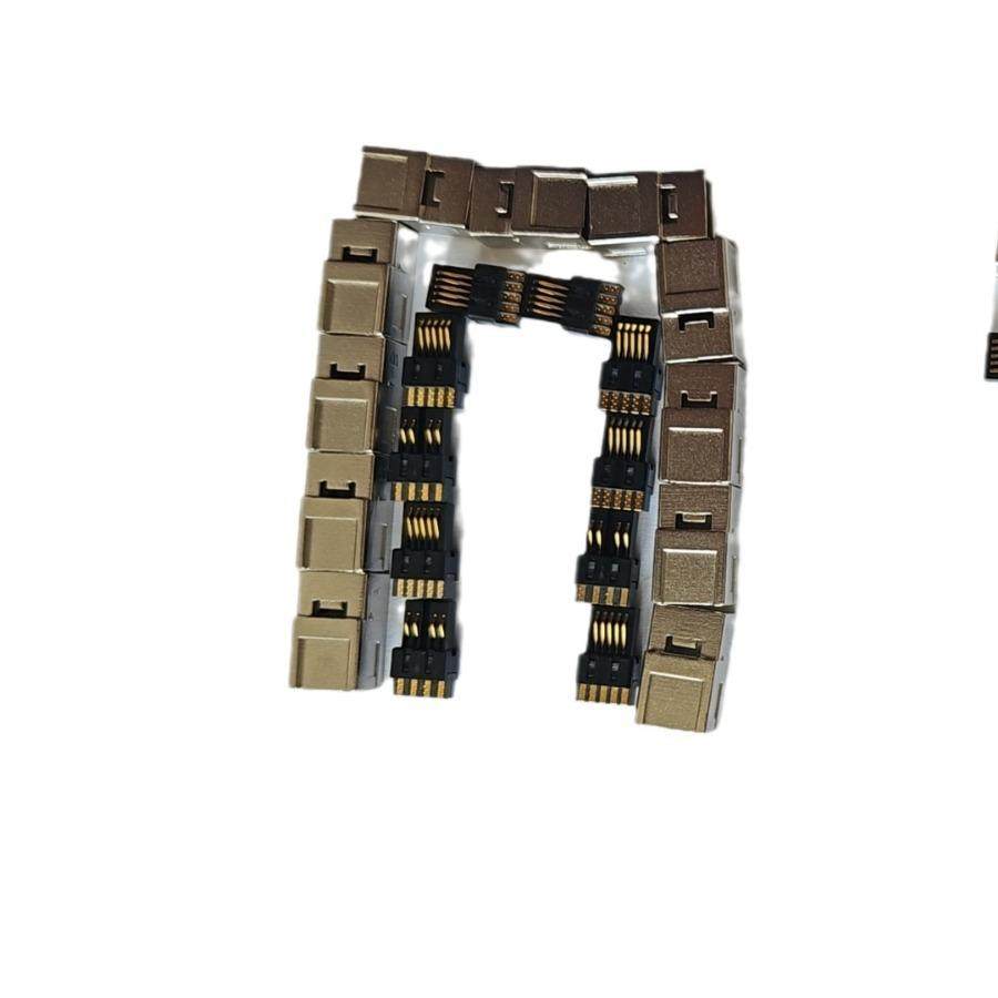 IEEE 1394B 9P焊线插头 连接器 1394B 9PIN 黑胶芯两件式 锌合金 - 图3