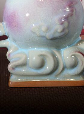 禹州神垕钧瓷摆件福禄有余送礼品祝福陶瓷客厅玄关办公室装饰摆设