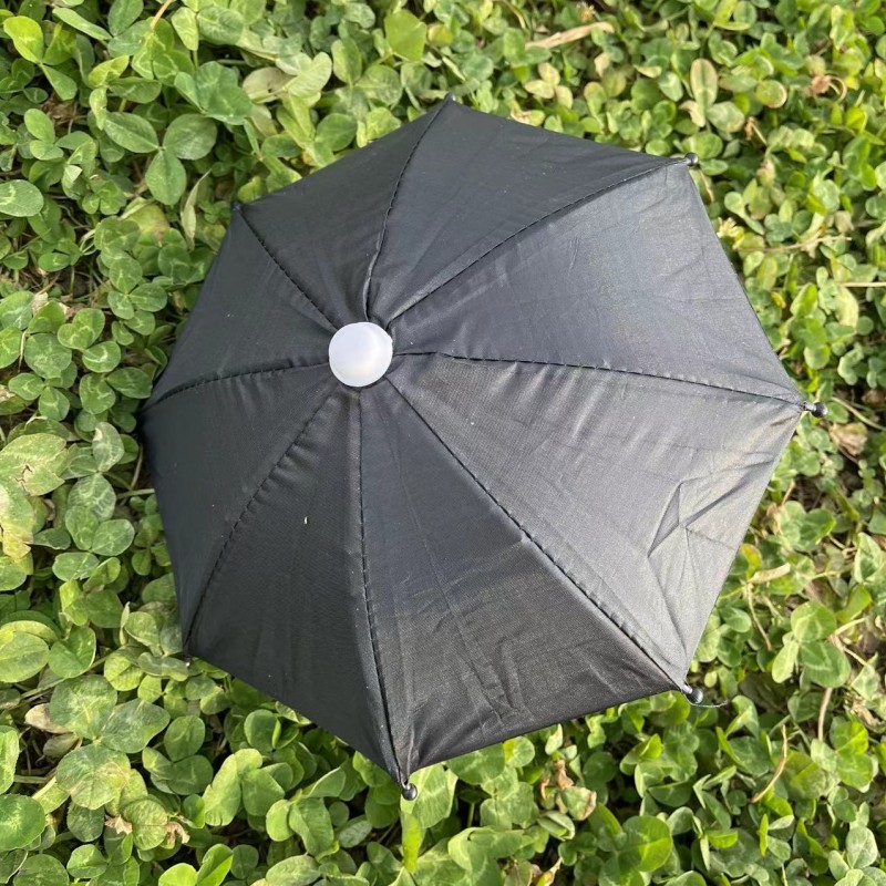 Mobile phone navigation holder supporting umbrella without handle electric motorcycle bicycle takeaway rider sunshade small umbrella