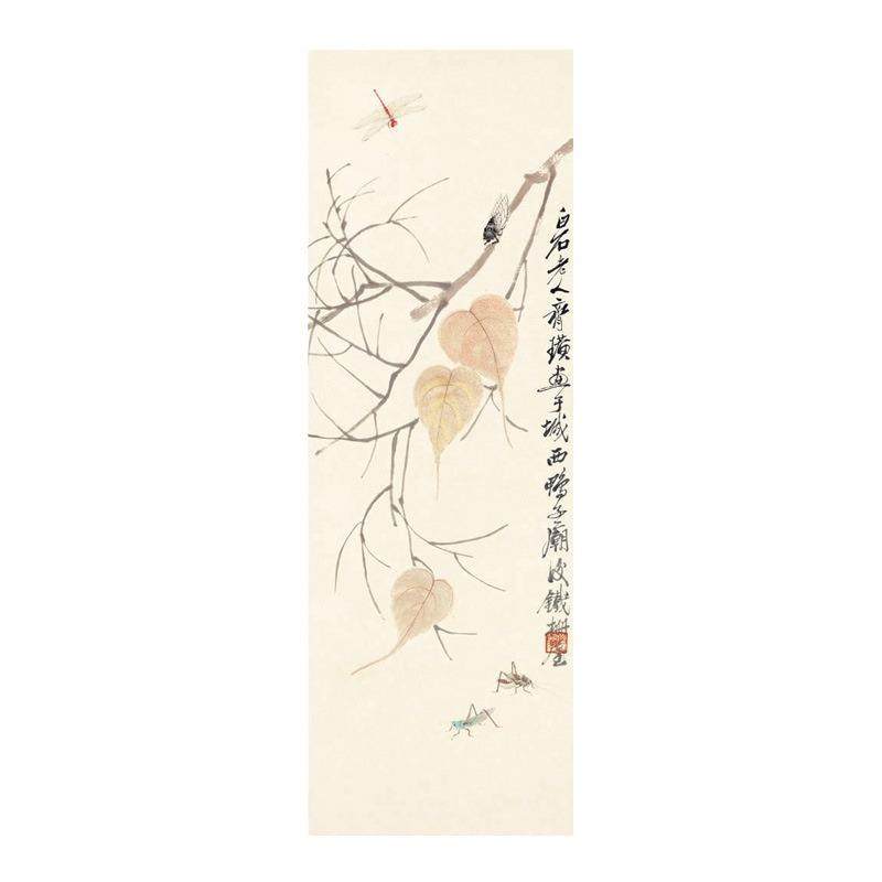 厂家直供艺术微喷家居客厅书房装饰画齐白石条幅花鸟字画画芯,淘宝优惠券,粉丝福利购,淘宝优惠卷