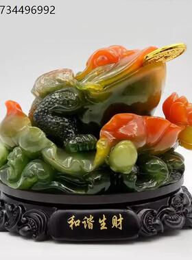和谐生财金蟾摆件招财进