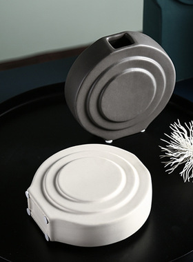 简约几何陶瓷花瓶摆件创意客厅桌面插花干花瓷器家居板房软装摆设