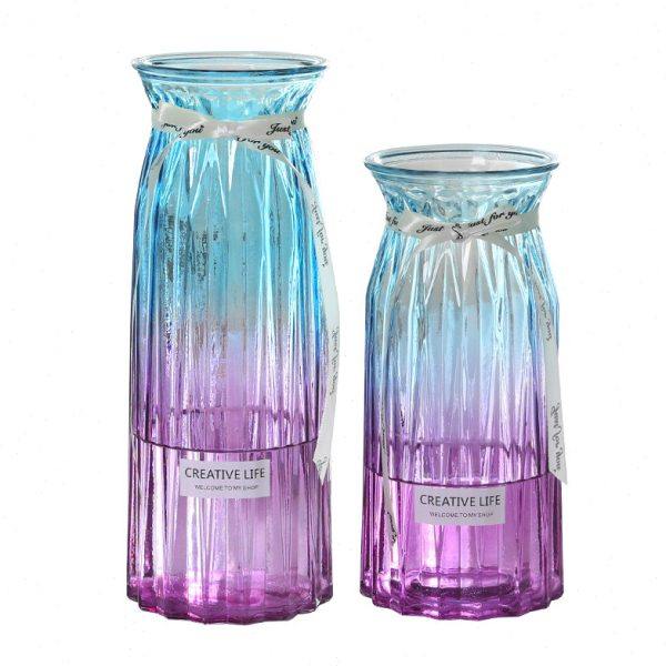 【二件套】大号玻璃花瓶透明水培鲜花富贵竹百合花瓶客厅插花摆件,淘宝优惠券,粉丝福利购,淘宝优惠卷