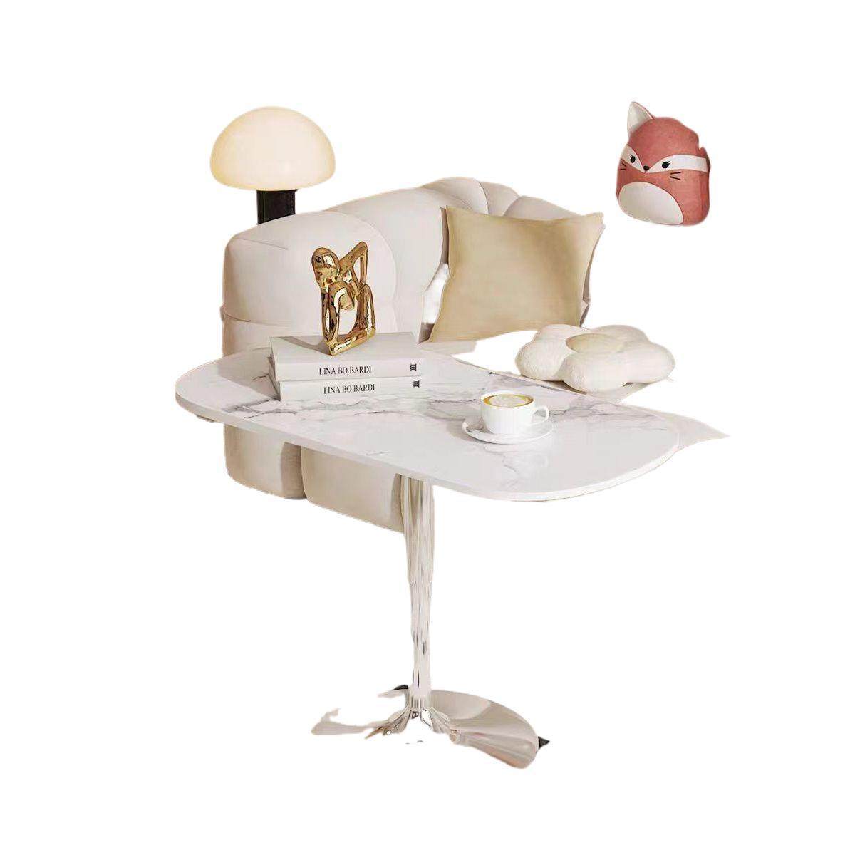 岩板茶几餐桌两用可升降旋转移动客厅沙发边几卧室办公电脑桌椭圆,淘宝优惠券,粉丝福利购,淘宝优惠卷