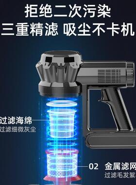 无线吸尘器大吸力手持式吸拖擦地超除螨猫毛小型静音电动除螨神器