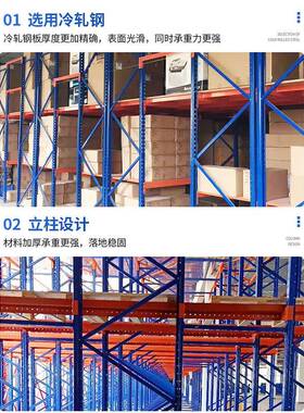 仓储货架仓库重型置物架子阁楼平台横梁式中型库房货架