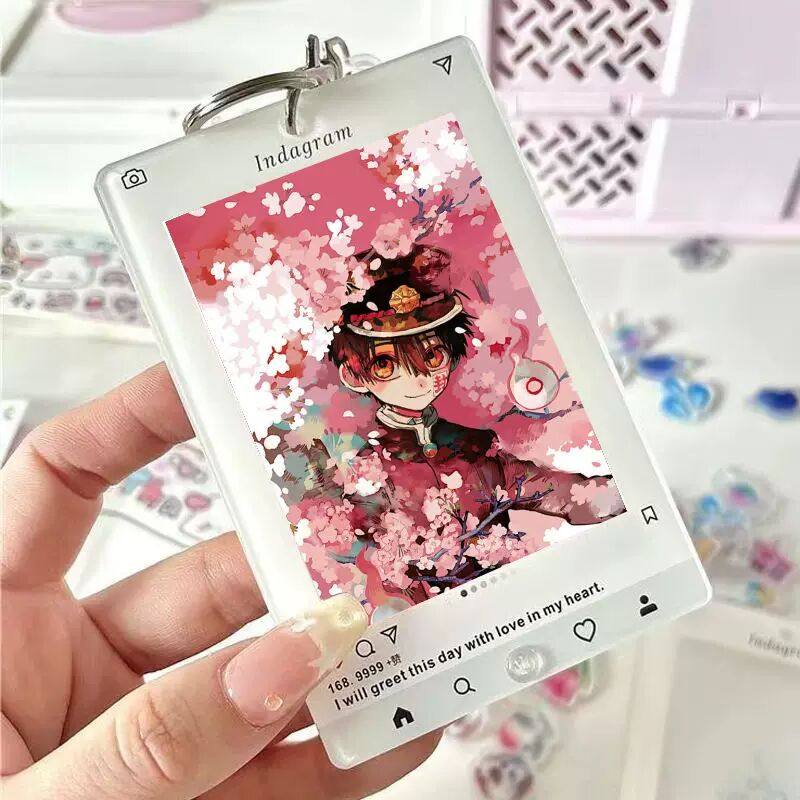 地缚少年花子君INS摇摇乐emoji谷美立牌小卡展示相框挂件含挂绳钥,淘宝优惠券,粉丝福利购,淘宝优惠卷