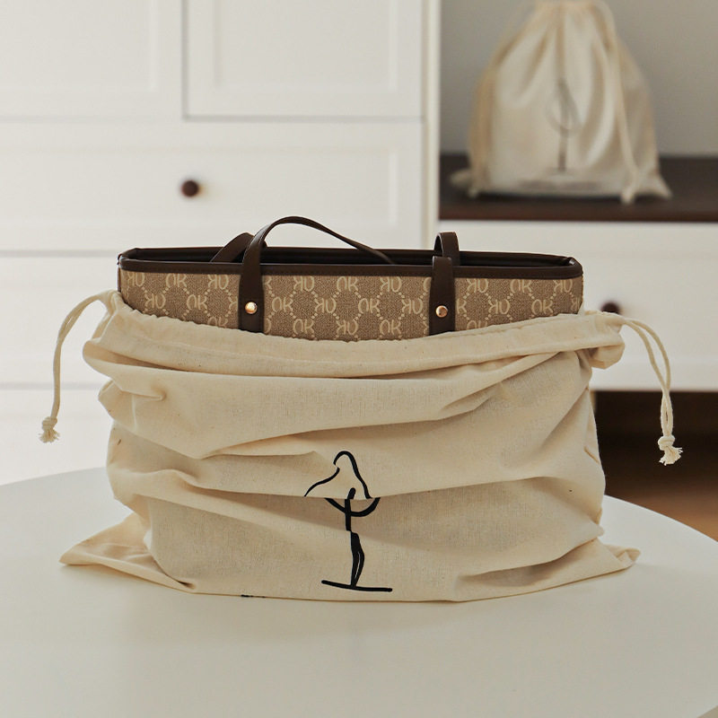 纯棉束口抽绳旅行袋行李箱多功能分装袋家用包包防尘袋杂物收纳袋,淘宝优惠券,粉丝福利购,淘宝优惠卷