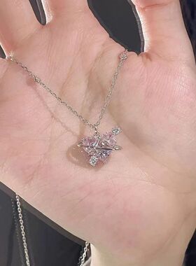 宝石项链儿童星球女小众设计甜美气质学生少女心钻爱心锁骨链潮流