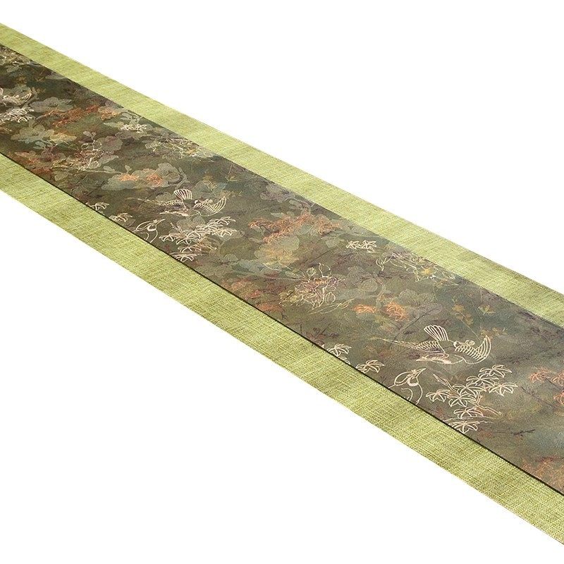 复古防水仿云纱茶席双层中式禅意茶桌旗茶垫布轻奢茶台茶几布桌布,淘宝优惠券,粉丝福利购,淘宝优惠卷