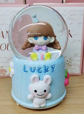 大号水晶球,自动喷雪,内景旋转灯光音乐发光家居装饰品摆件设