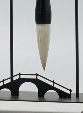 现代新中式禅意毛笔架摆件创意样板间书房办公桌书桌软装饰品摆设