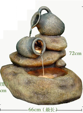 假山流水器喷泉中式小庭院室户外阳台花园循环鱼池布置装造景摆件