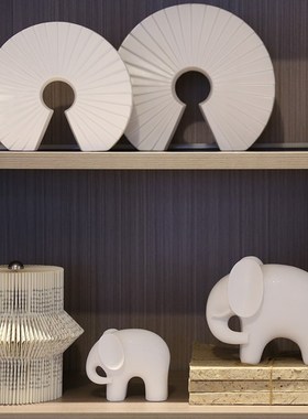 新中式桌面小屏风苔藓书籍书架宋代美学摆件茶几隔断柜子层板装饰