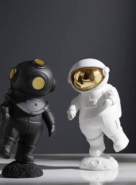 创意乐队宇航员吉他太空人桌面摆件男生儿童房客厅工作室潮装饰品