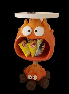 大型轻奢火焰电视柜沙发旁边客厅落地零食架装饰品搬家送礼物摆件