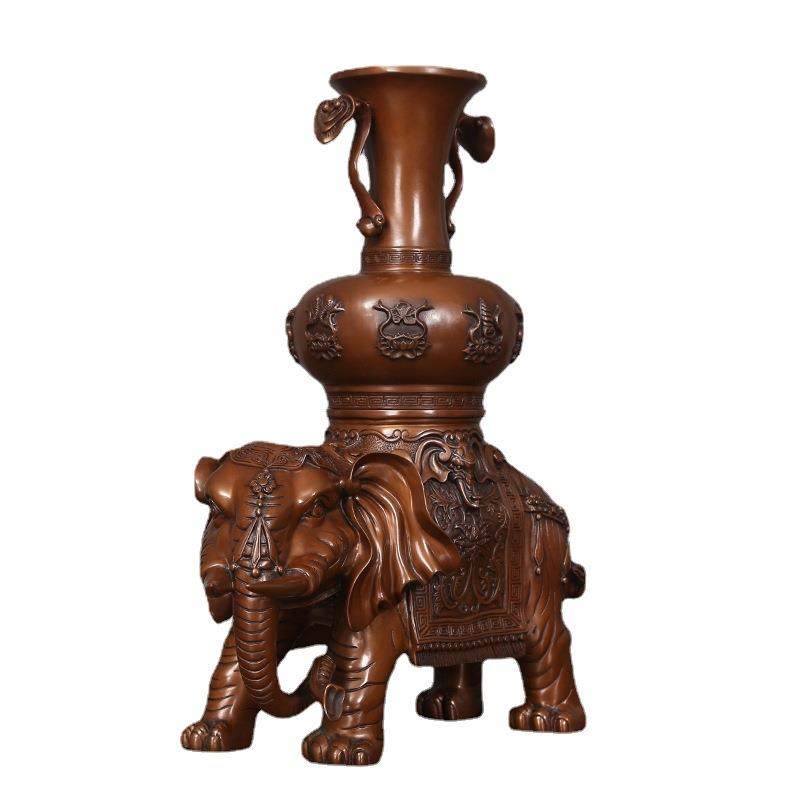 紫铜大象摆件家居饰品象一对办公室客厅玄关电视柜装饰,淘宝优惠券,粉丝福利购,淘宝优惠卷