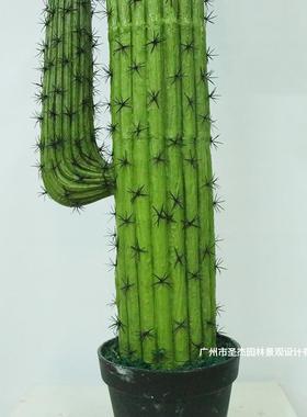 北欧大型仿真仙人掌盆栽黑刺室内客厅装饰来图设计仿真植物仙人柱