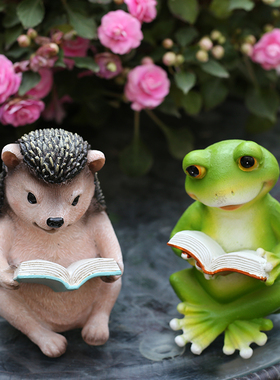 庭院摆设 花园杂货 树脂小兔子装饰创意小动物园艺装饰品客厅摆件