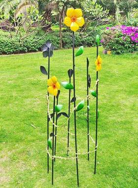 花园向日葵铁艺落地花架爬藤户外公园小清新室外草坪园地装饰栅栏