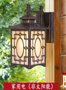 中式门厅大门楼道阳台过道露台玄关廊道车库人体感应壁灯中式风格