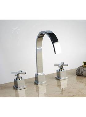 供应浴缸全铜五孔淋浴龙头铬白欧式边缸五件套龙头