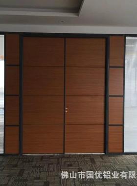 玻璃隔断办公室双层钢化玻璃旋转百叶帘隔断门铝合金高隔断墙型材