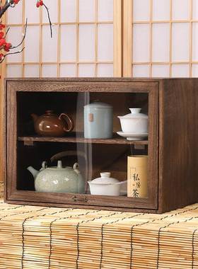 9C实木自由组合格子防尘玻璃门收纳储物柜落地小置物柜单个书柜木