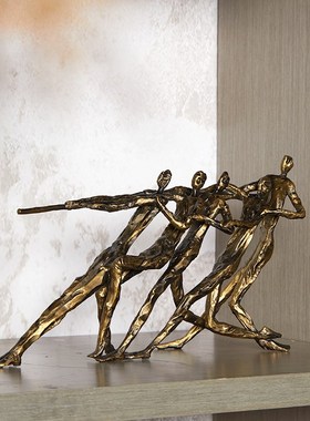 书房书柜办公室桌面摆件轻奢高档样板间客厅电视柜家居装饰品组合