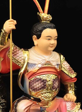 哪吒 三太子树脂像 中坛元帅16寸七彩坐太子雕像家用桌面中式摆件
