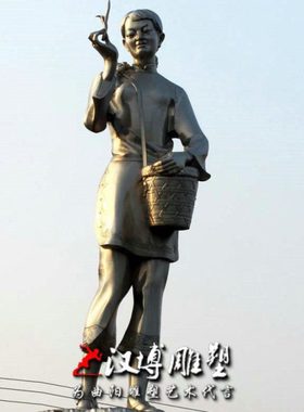 玻璃钢茶文化人物雕塑制茶流程炒茶晒青雕塑定制茶园茶楼景观铜雕